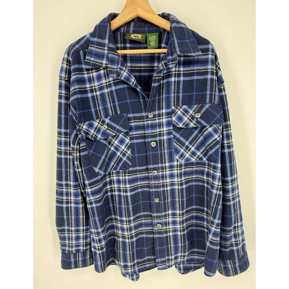 Stillwater Supply Co Sz XL Flannel Mens Button Down Shirt 2946